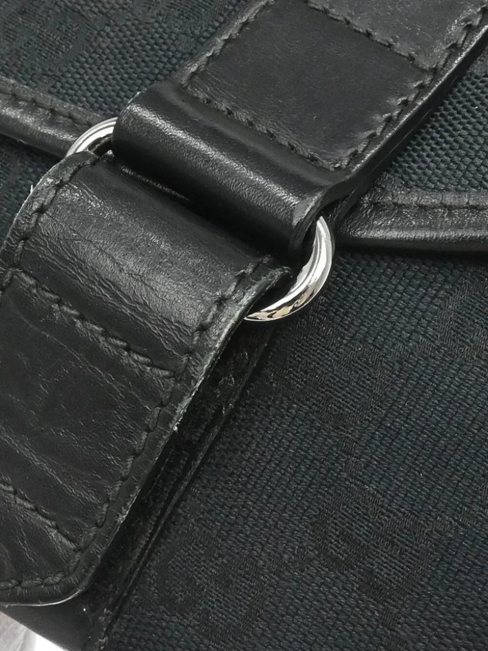 Gucci Black GG Canvas Body Bag Waist